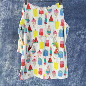 Mini Boden Ice Cream Swim Cover Up w/ Hood Sz 5-6